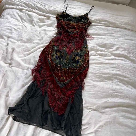 Vintage Silk and Velvet 1920’s inspired gown - Picture 6 of 9